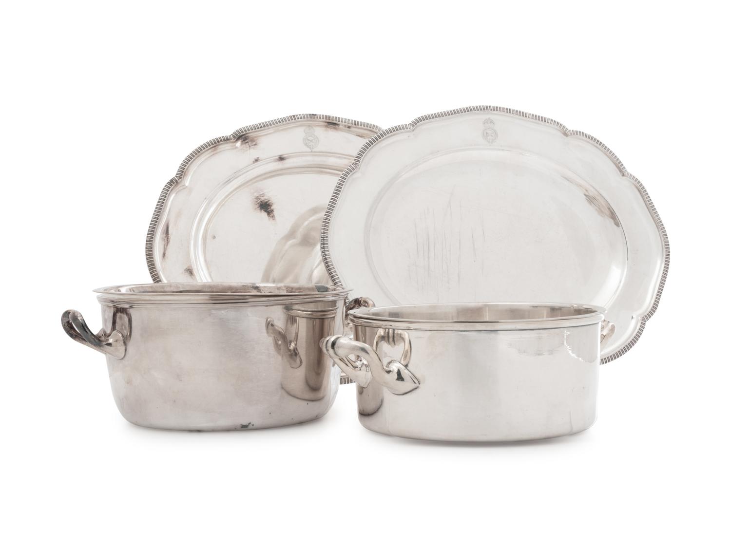 A Group of Three Elkington & Co. Silver-Plate Serving Articles
