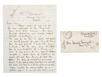 [CIVIL WAR]. STANTON, Edwin (1814-1869). Autograph letter signed ("Edwin M. Stanton") as Secretary of War, addressed to Edwards Pierrepont. Washington City, DC, 10 September 1862. With free franked envelope.