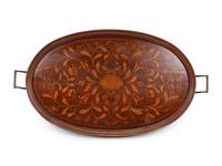 A Dutch Marquetry Serving Tray