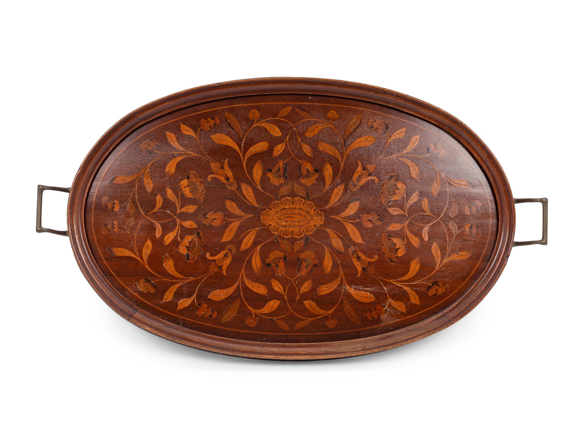 A Dutch Marquetry Serving Tray