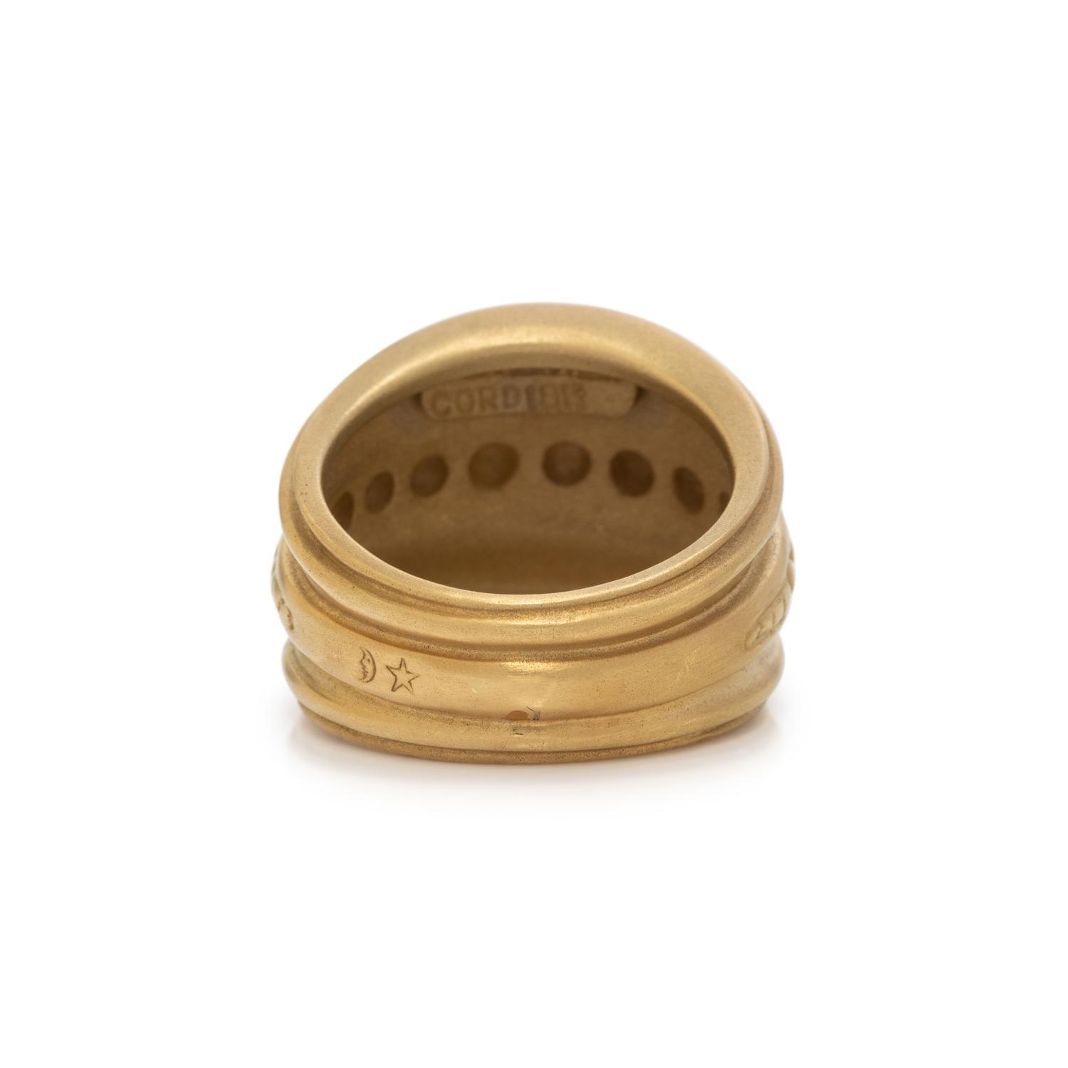 KIESELSTEIN-CORD, YELLOW GOLD RING