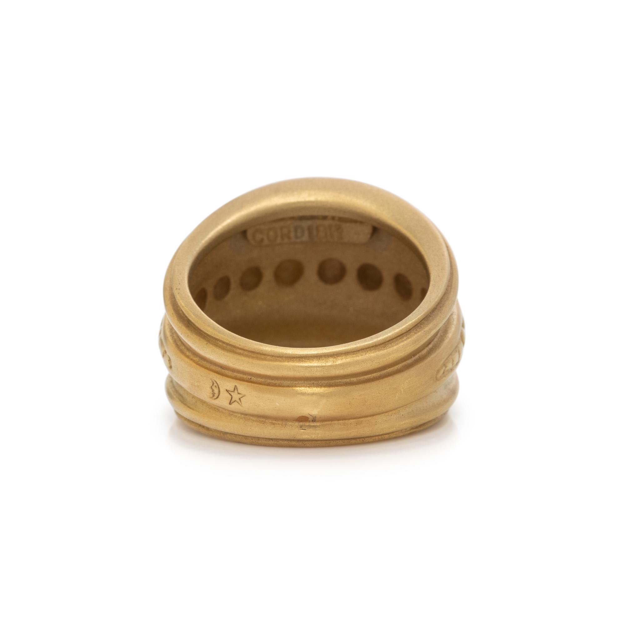 KIESELSTEIN-CORD, YELLOW GOLD RING