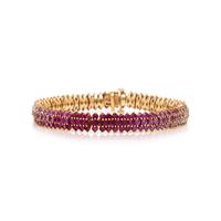 PINK SAPPHIRE AND DIAMOND BRACELET