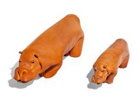Two Leather Hippos