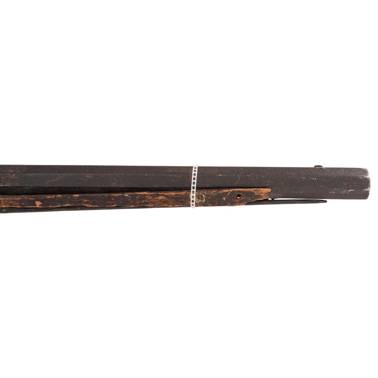 Fullstock Percussion Rifle by Conestoga Rifle Works with Applied "Hancock Richmond" Tobacco Tag Decorations