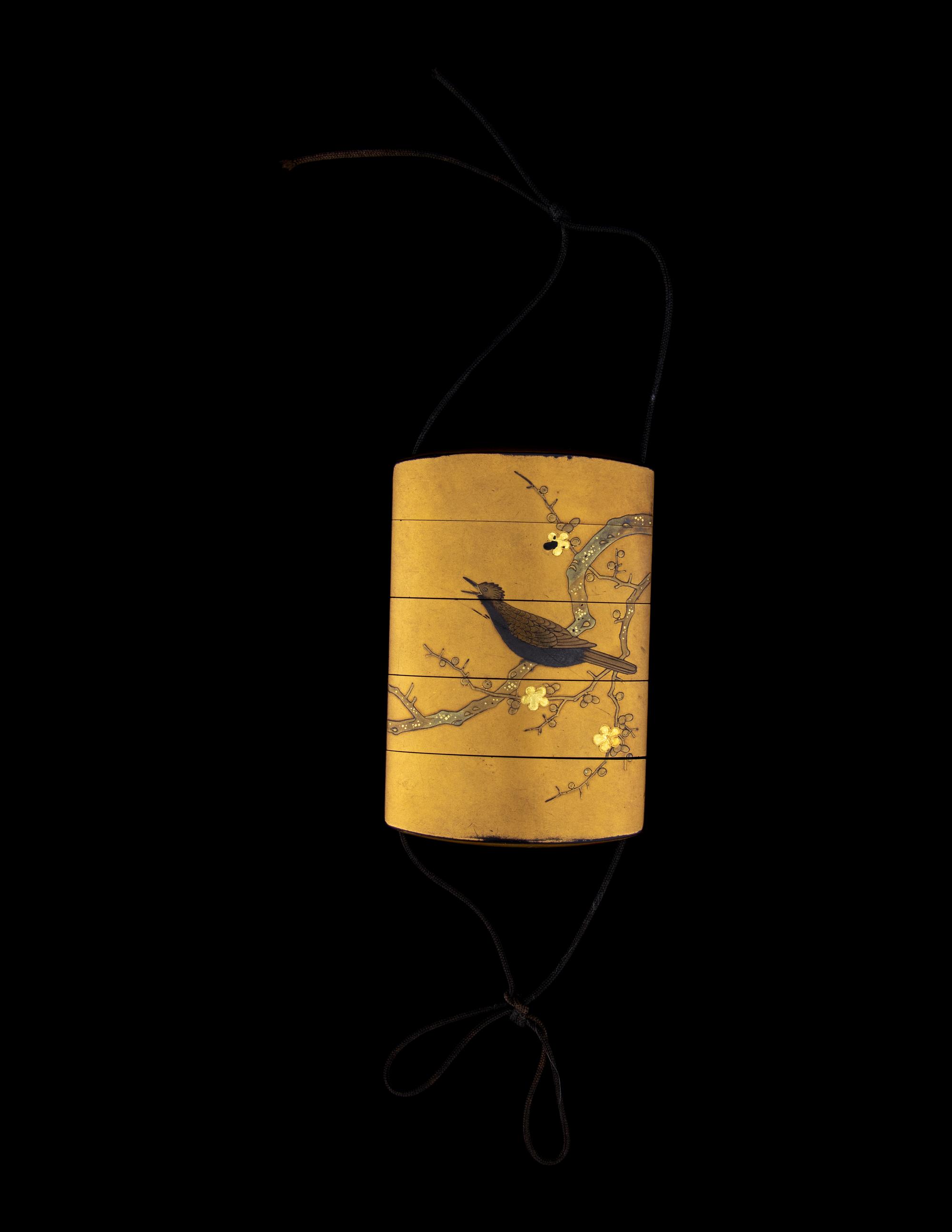 A Japanese Gold Lacquer Four Case Inro