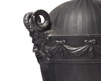 A Wedgwood & Bentley Black Basalt Ovoid Covered Vase