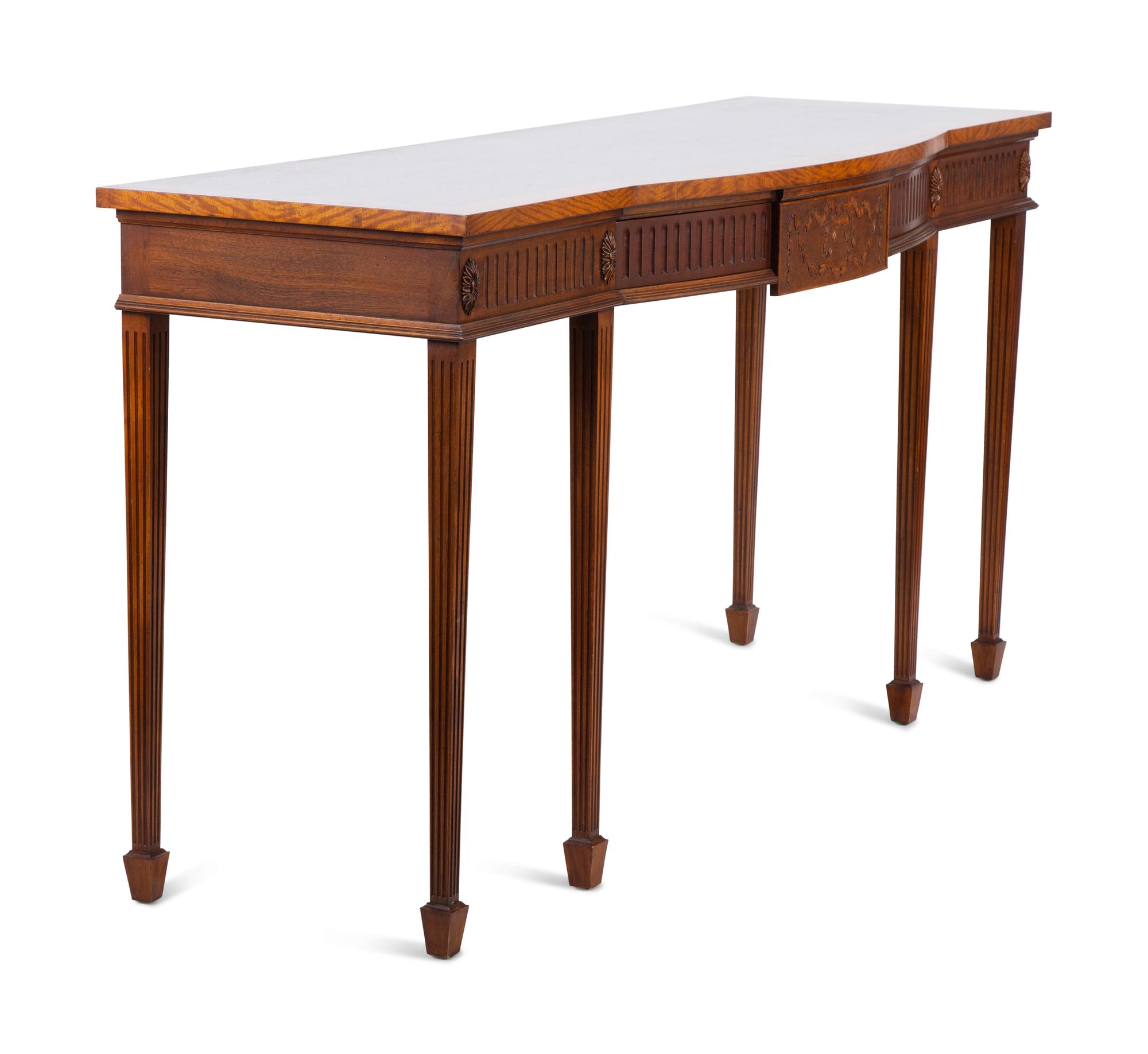 A Regency Style Mahogany Crossbanded Server — 20TH CENTURY
