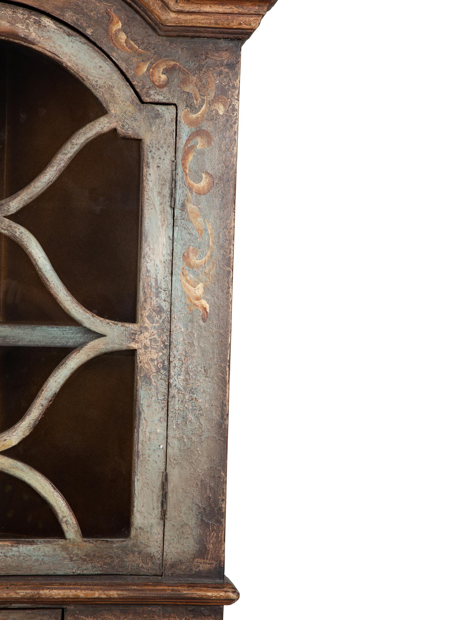 A Venetian Style Painted Corner Cabinet — 20TH CENTURY