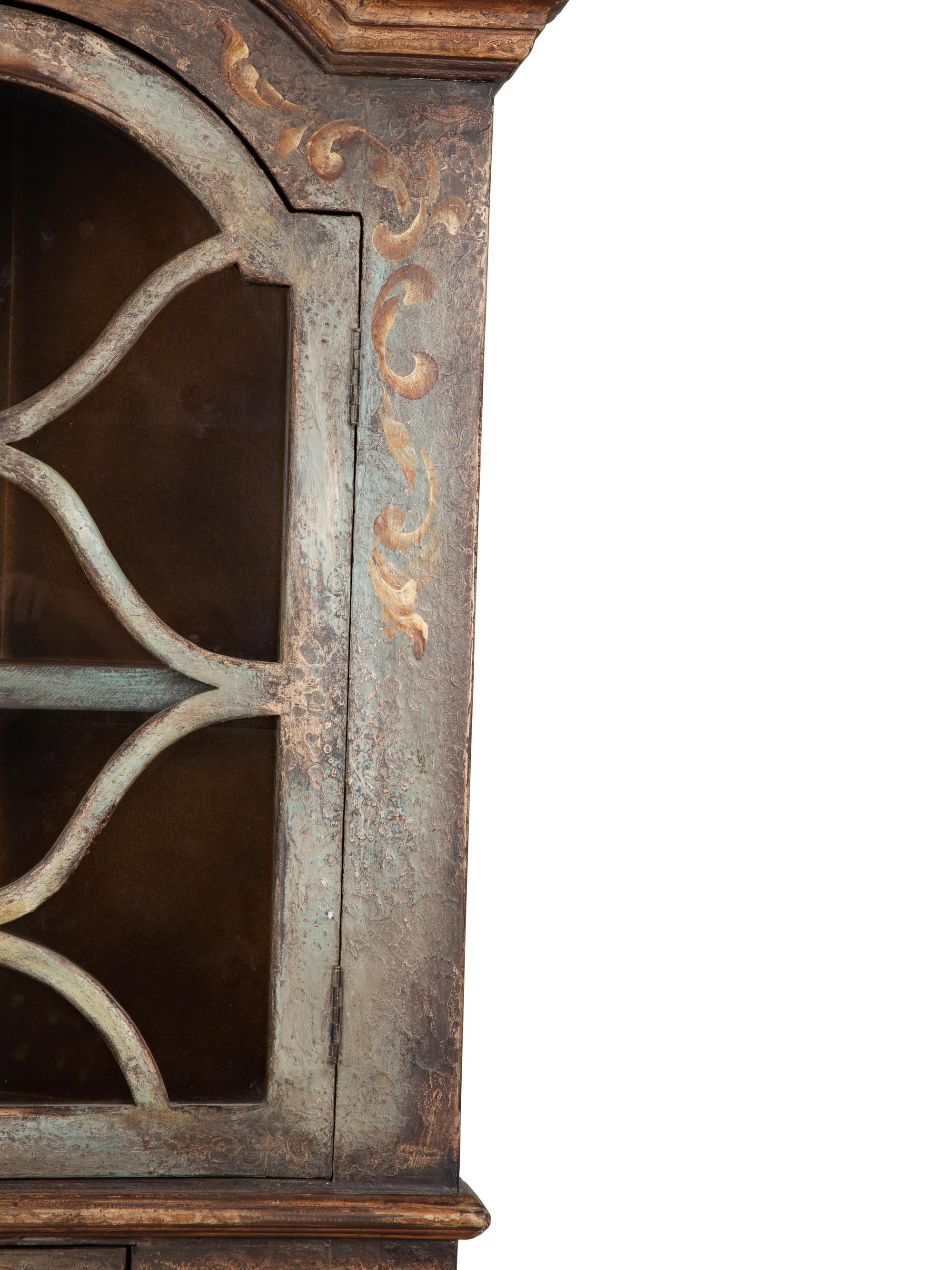 A Venetian Style Painted Corner Cabinet — 20TH CENTURY