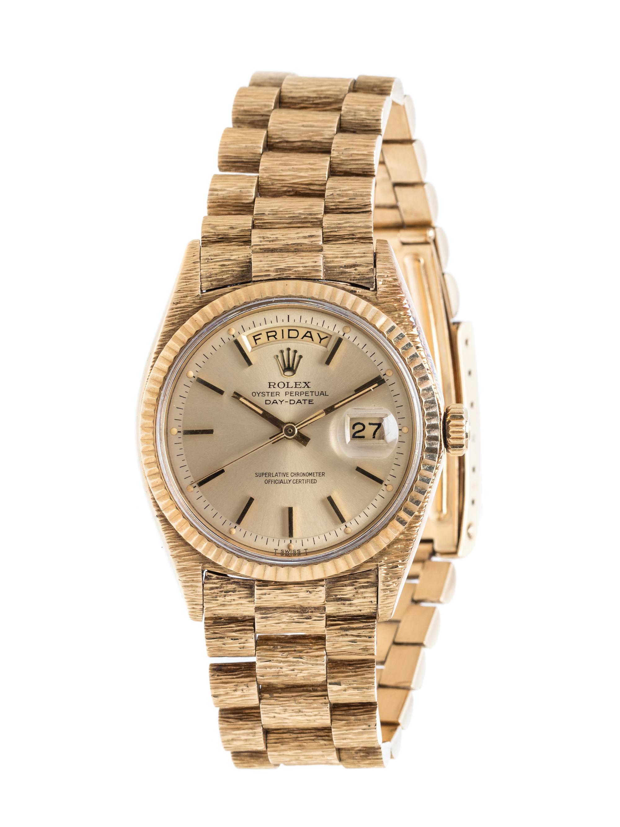 ROLEX, 18K YELLOW GOLD REF. 1803 'OYSTER PERPETUAL DAY-DATE' WRISTWATCH, CIRCA 1969