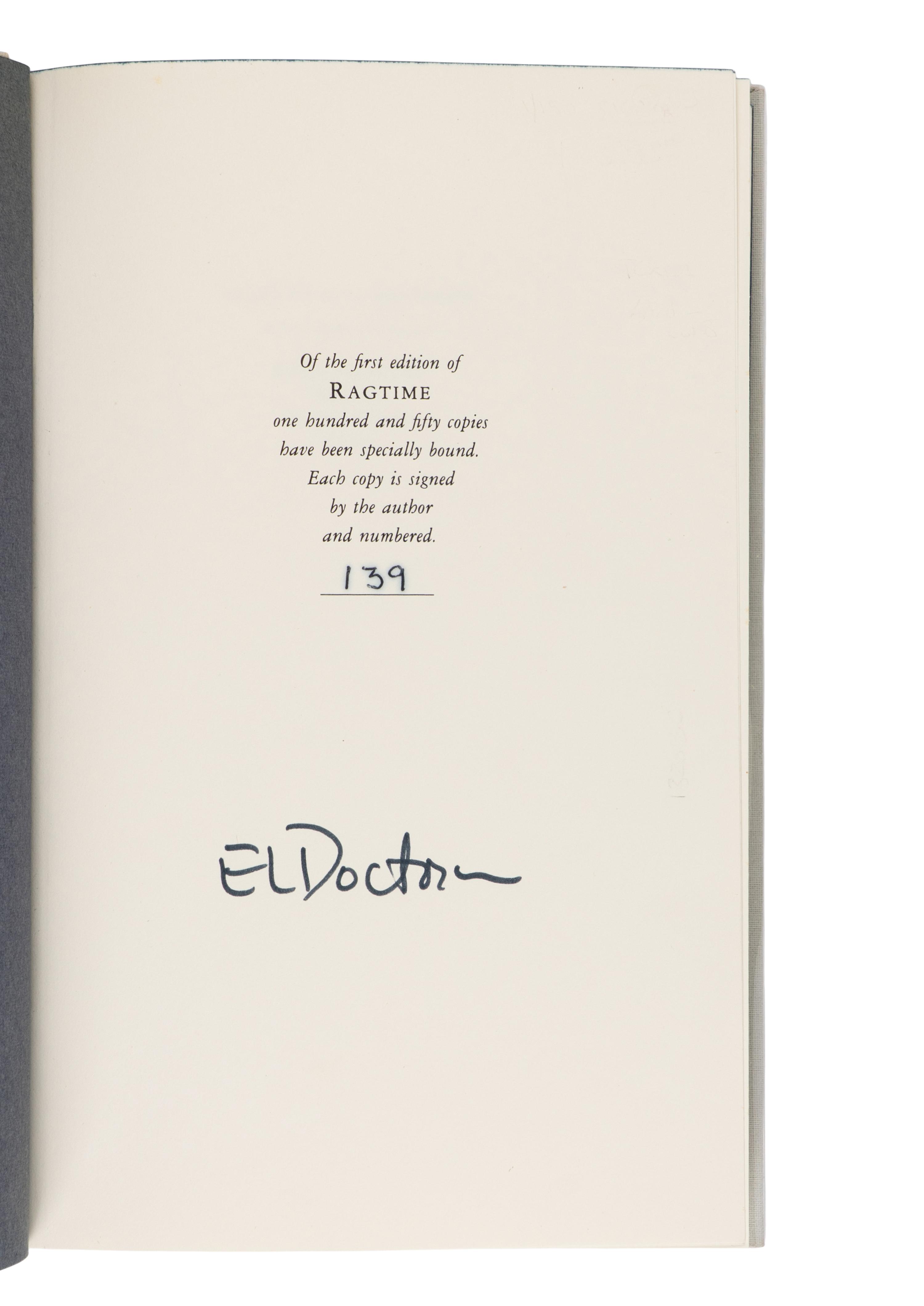DOCTOROW, Edgar Lawrence (1931-2015). A pair of FIRST EDITIONS, BOTH SIGNED, comprising: