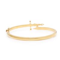 Roseark, Diamond, Ruby, and Yellow Gold Sword Bangle Bracelet