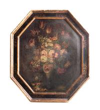 A Continental Painting on Canvas, Height 33 x width 28 1/4 inches.