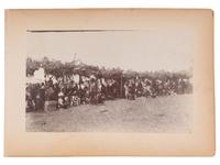 [NATIVE AMERICANS]. [ANDERSON, John A., photographer (1869-1948)]. Two photographs taken at the Rosebud Indian Agency, South Dakota, incl. "Scalp Dance."