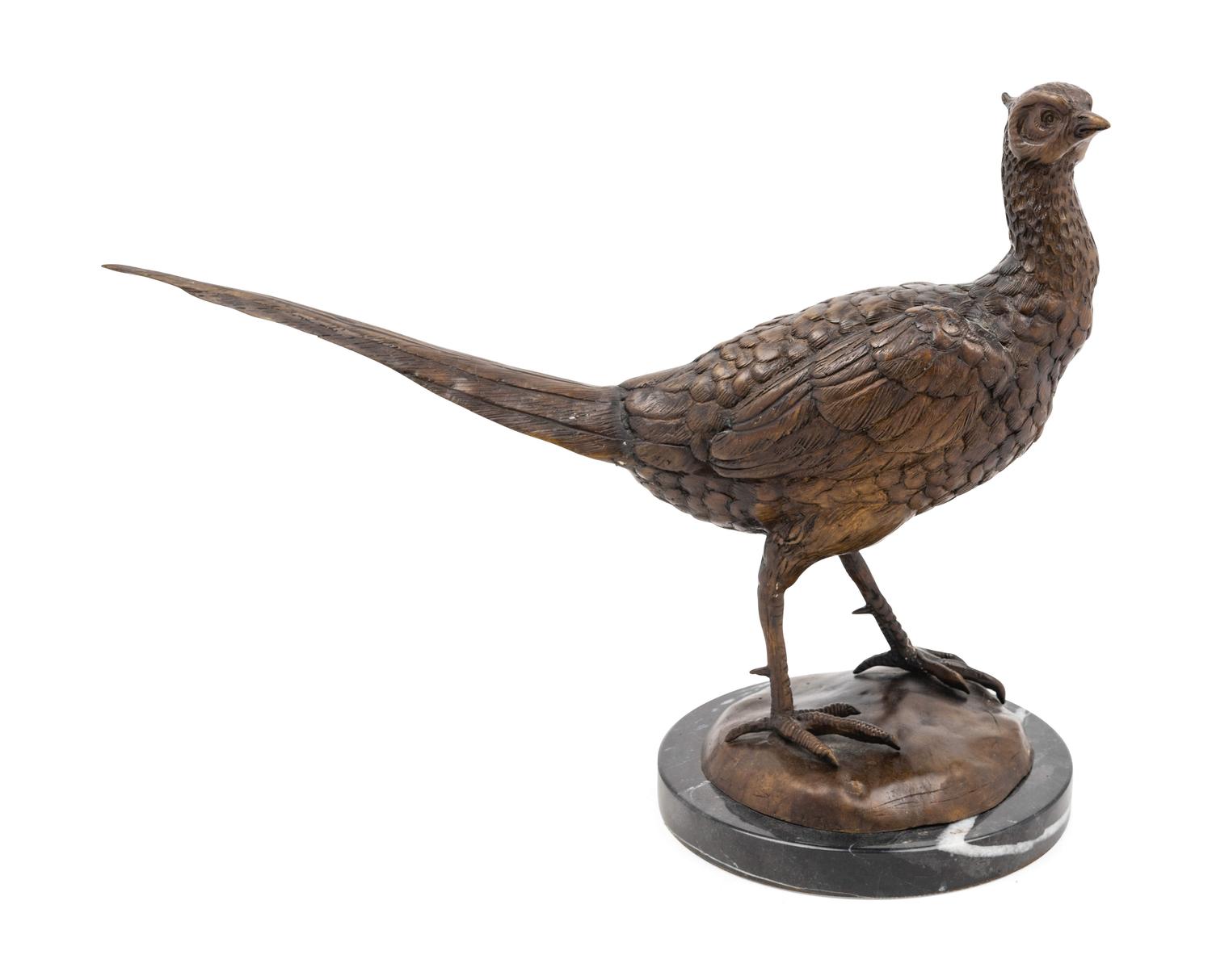 A Bronze Figure of a Pheasant