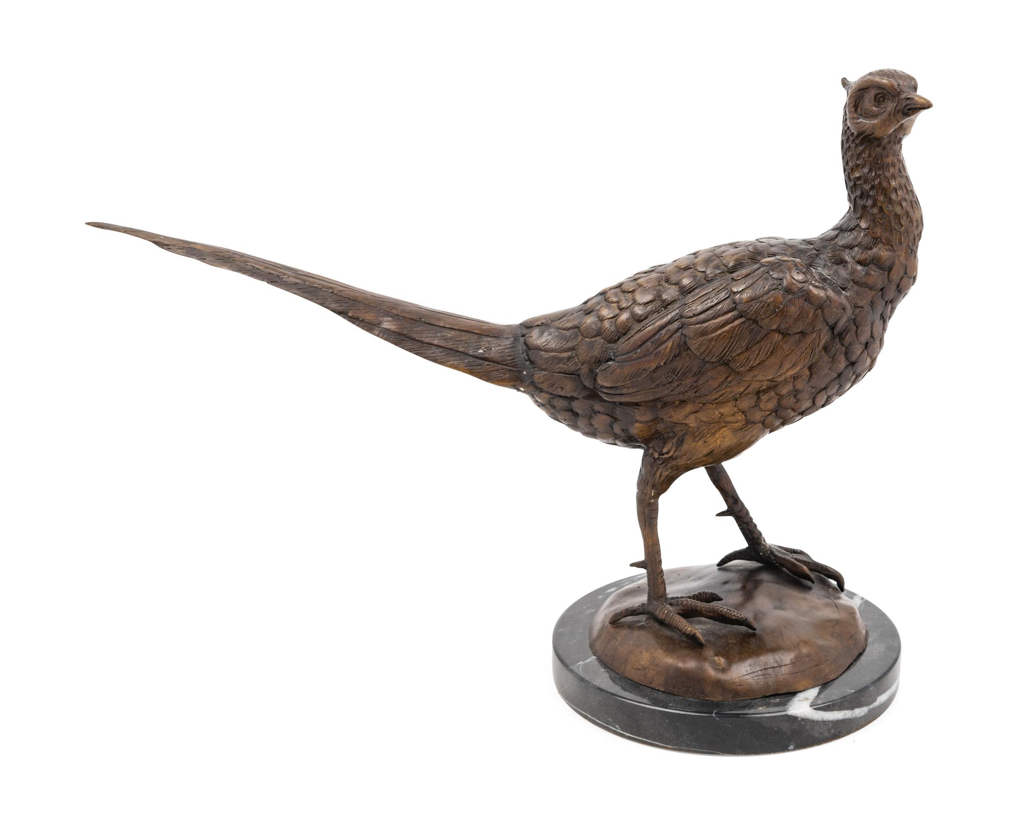 A Bronze Figure of a Pheasant