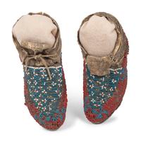 Sioux Beaded Hide Moccasins