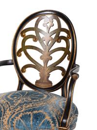 A Set of Eight Galimberti Lino Italian Painted Dining Chairs
