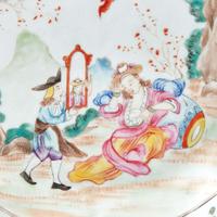 A Chinese Export Porcelain Famille Rose Shaped Platter circa 1750