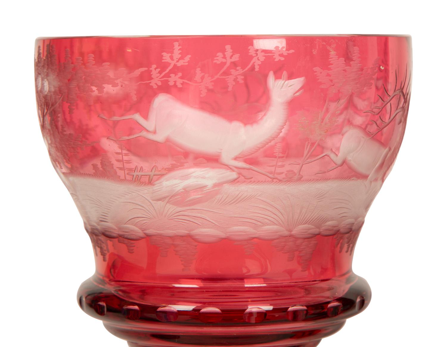 Seven Bohemian and Continental Ruby Glass Articles — EARLY 20TH CENTURY