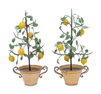 A Pair of Tole Models of Lemon Trees
