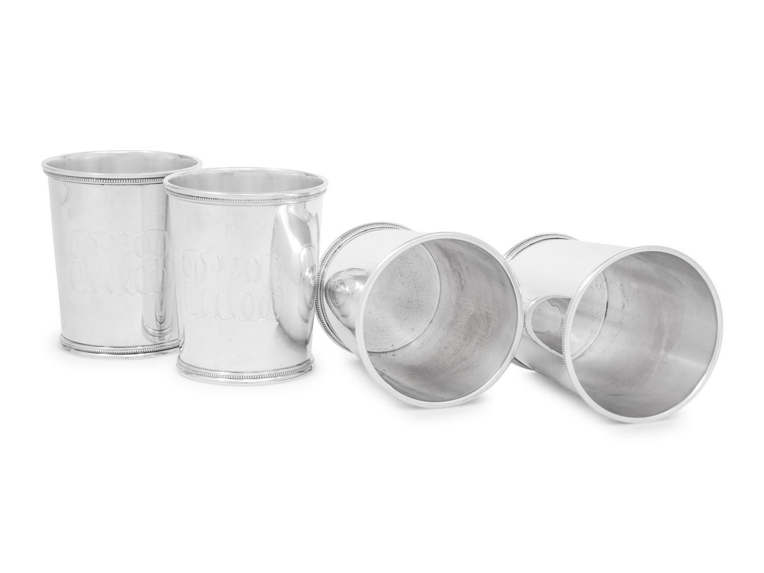A Set of Four American Silver Julep Cups