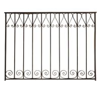 A Wrought Iron Grill from the Fisher Building, Chicago, IL. 42.5" W x 1" D x 33" H — United States, 1896