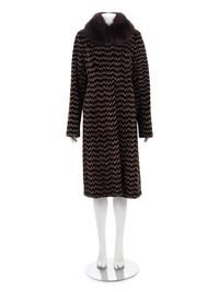 J. Mendel Sheared Mink and Sable Fur Coat