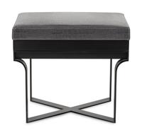 A Christian Liagre Leather Upholstered Stool