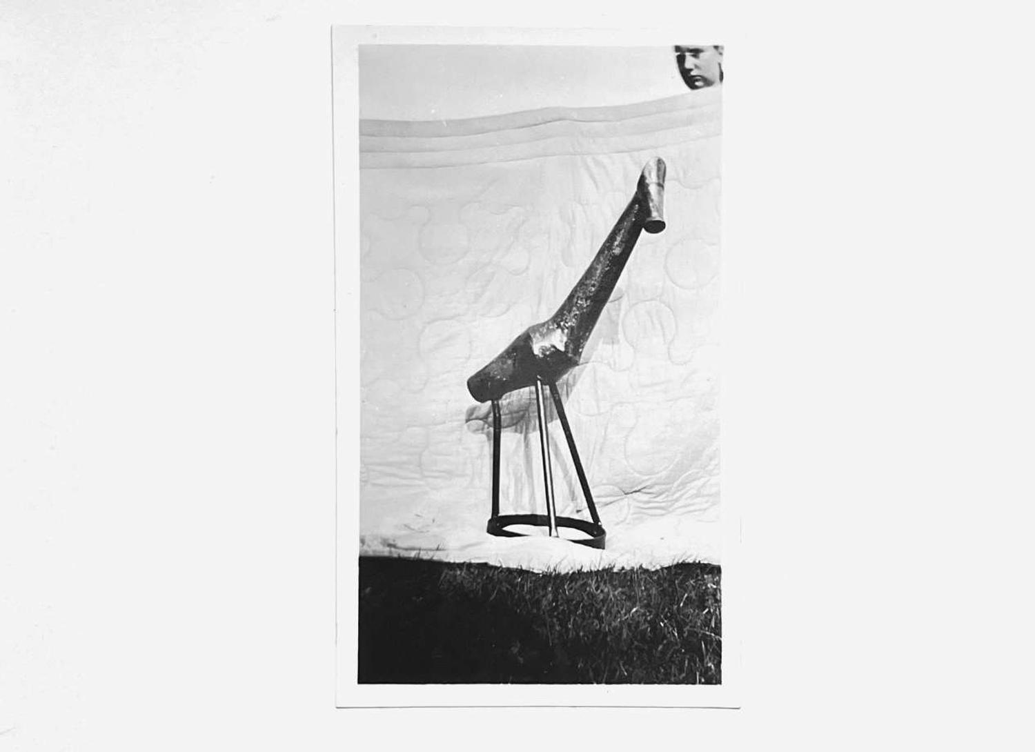 Wharton Esherick, Rare Iron and Ceramic Giraffe Sculpture