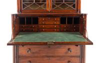 A Regency Mahogany Bureau Bookcase