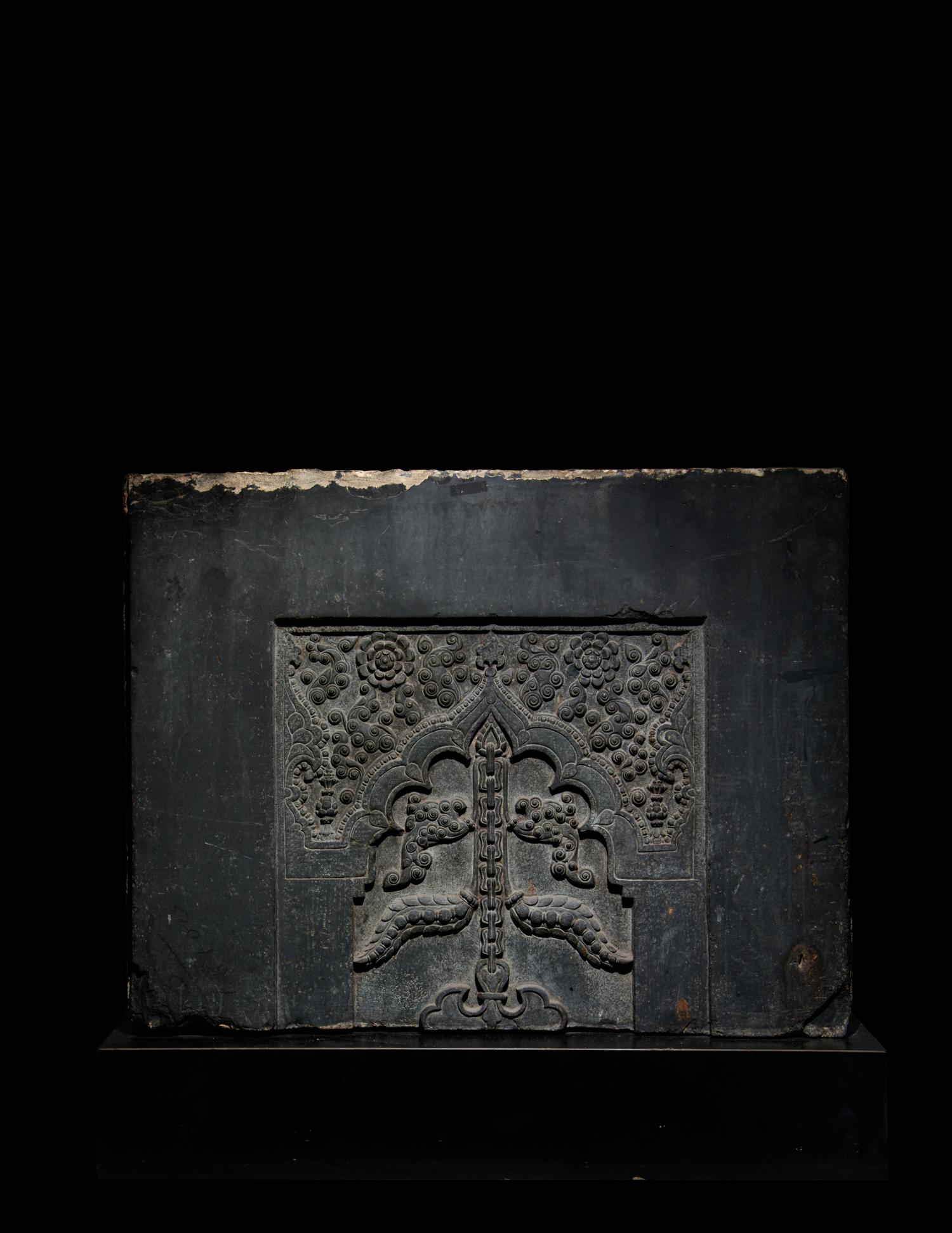 A Fine Mughal Greystone Panel
