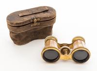 A Pair of French Opera Glasses Width 4 1/4 inches. — LATE 19TH/EARLY 20TH CENTURY