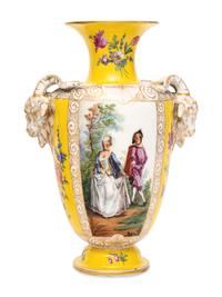 A Pair of Dresden Porcelain Vases