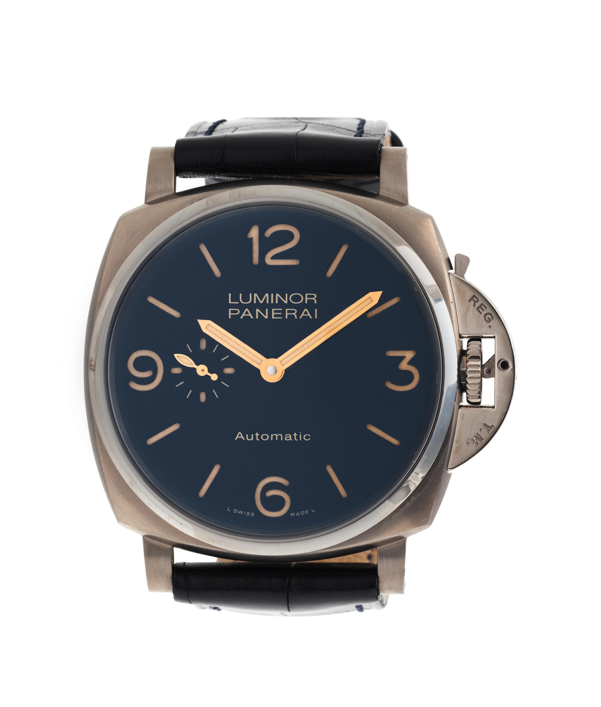 PANERAI, REF. PAM00729 TITANIUM 'LUMINOR DUE' WRISTWATCH