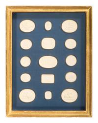 Seven Framed Groups of Grand Tour Plaster Intaglios