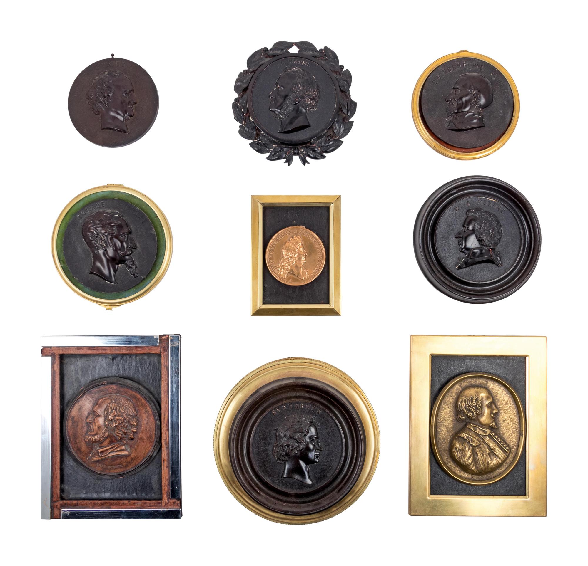 A Group of Nine Portrait Medallions
