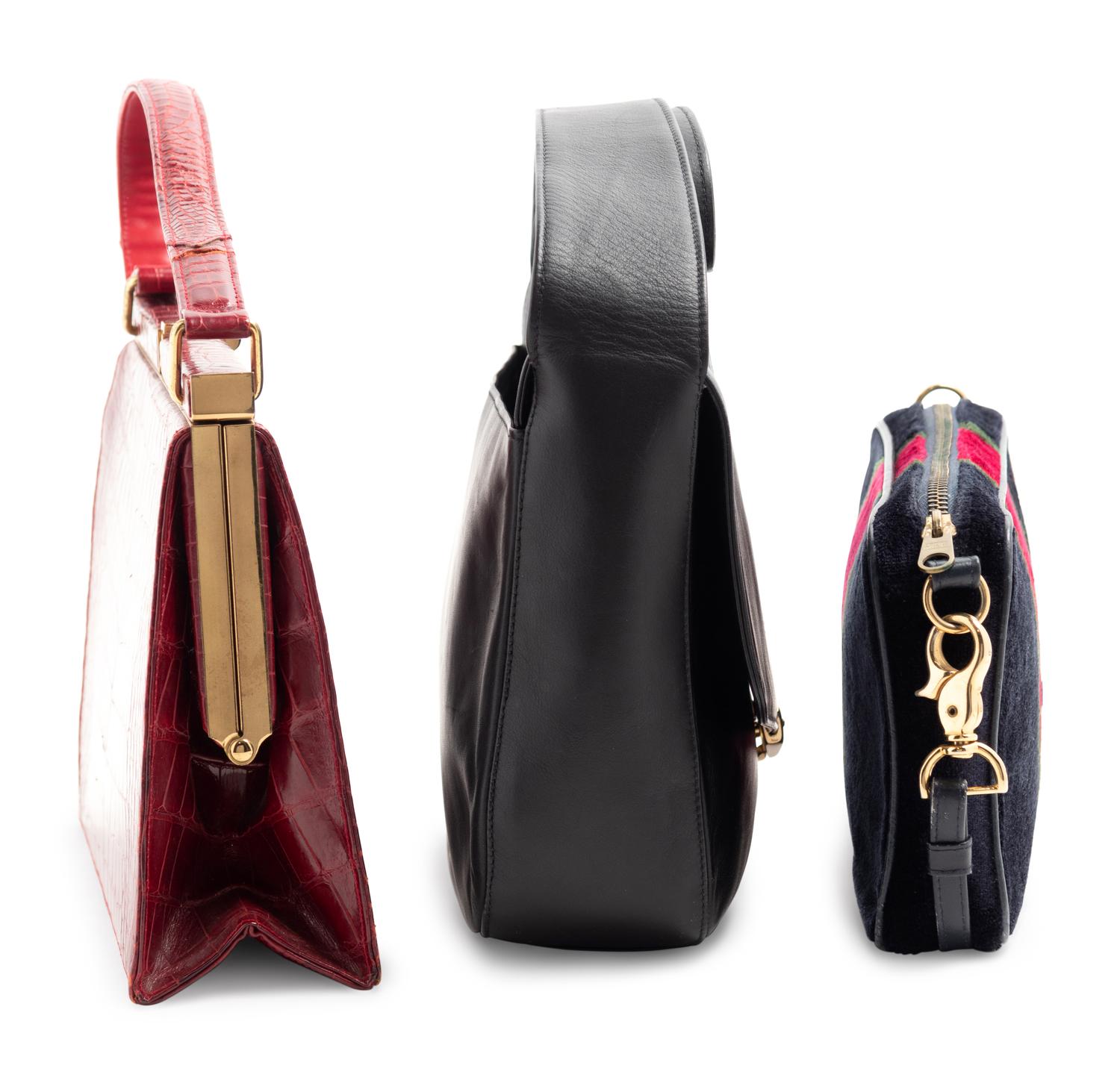 Three Vintage Designers Bags; One Roberta di Camerino, Two Mark Cross, 1970-1980s