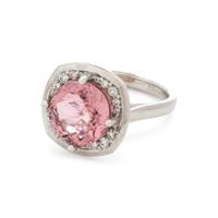 PINK TOURMALINE AND DIAMOND RING