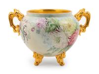 A Limoges Parcel Gilt Porcelain Jardiniere