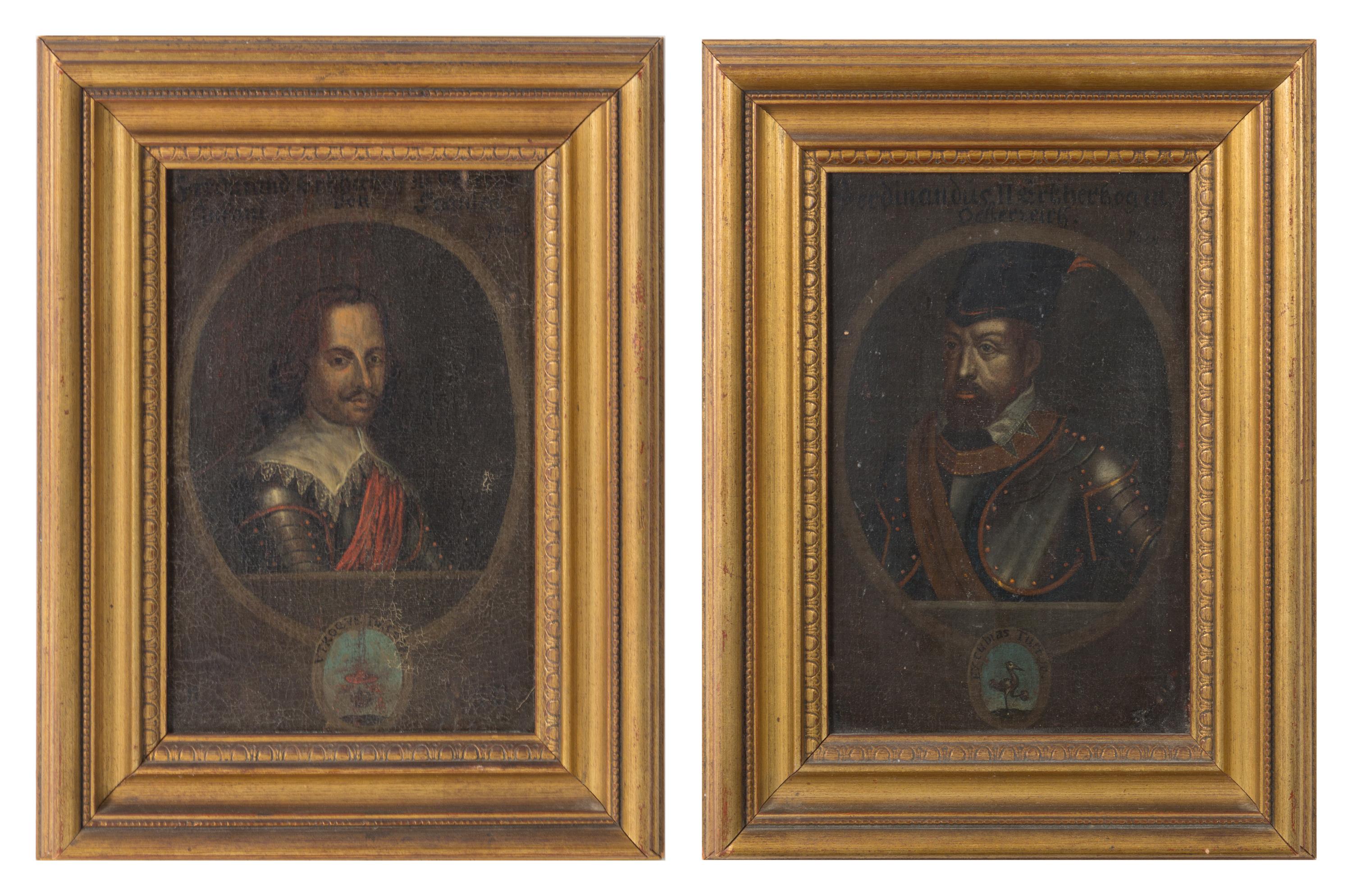 Continental School, (17th century), Portrait of Ferdinand II and Ferdinand III (two works)