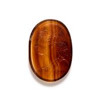 A Two-Sided Agate Intaglio with a Female Portrait Head and a Biblical Scene