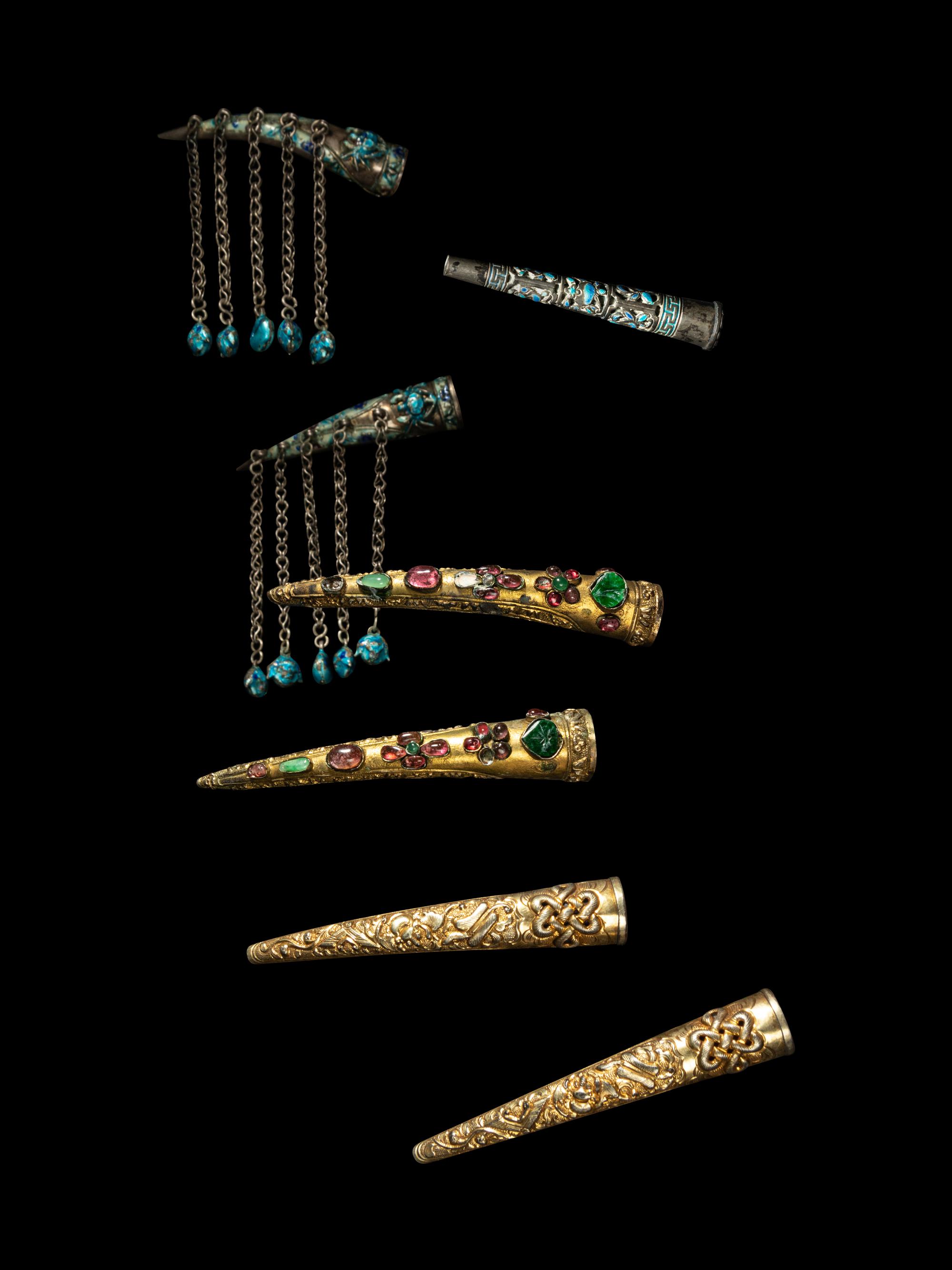 Seven Chinese Mixed Metal Articles