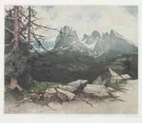 Three Woodblock Landscape Prints