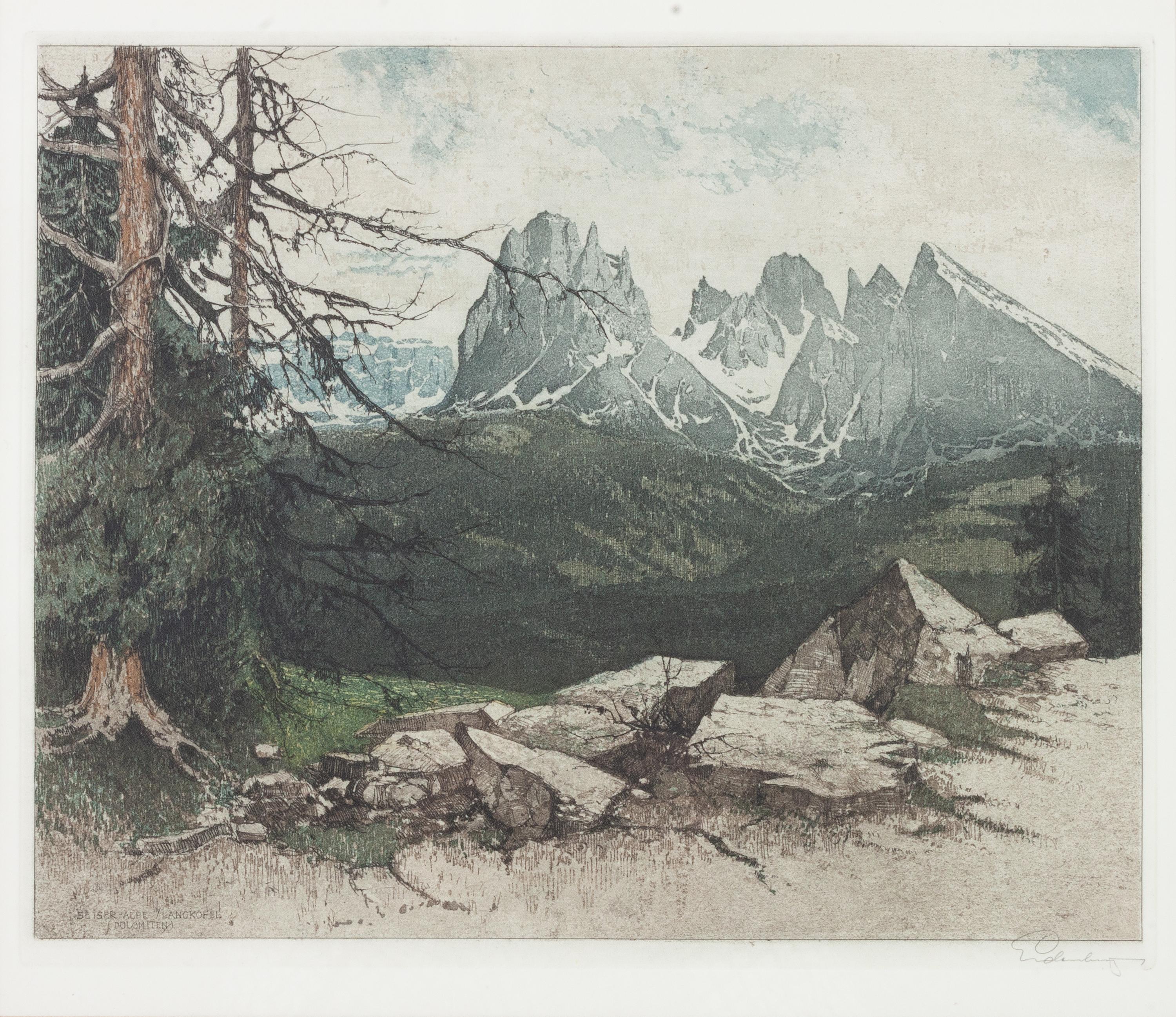 Three Woodblock Landscape Prints