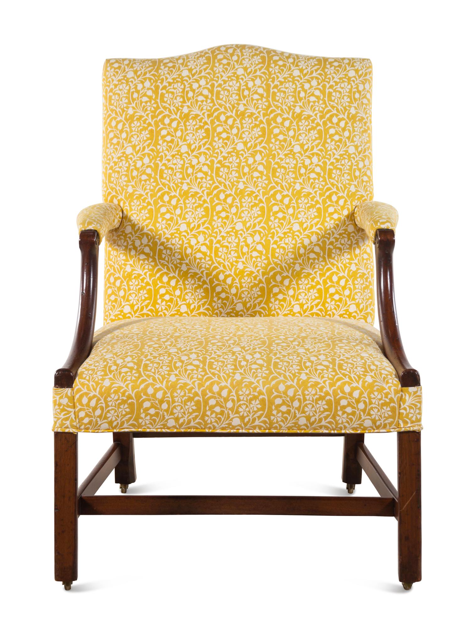 A George III Mahogany Library Chair