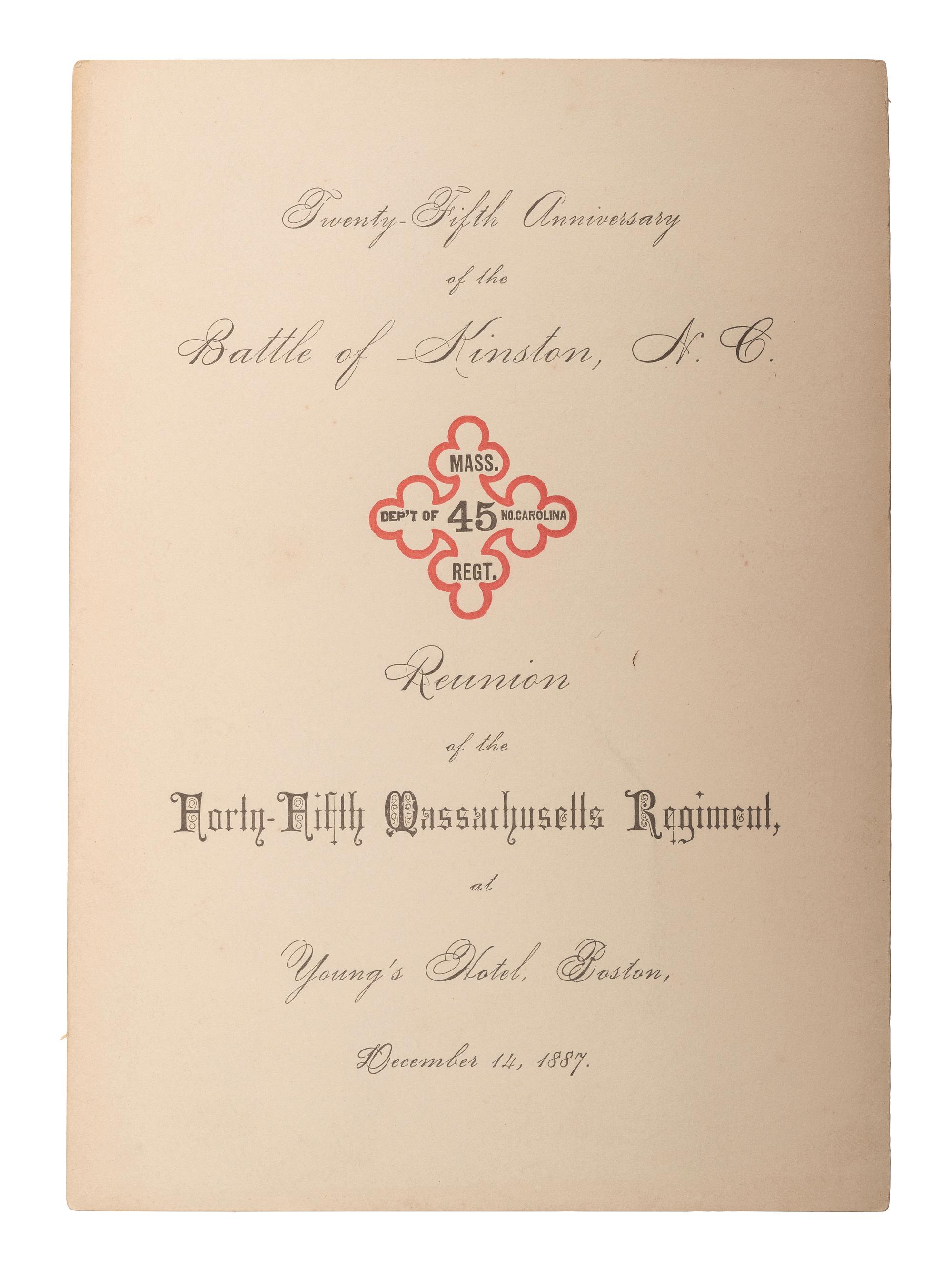 [CIVIL WAR - MASSACHUSETTS]. A group of regimental histories and adjutant general reports, comprising: