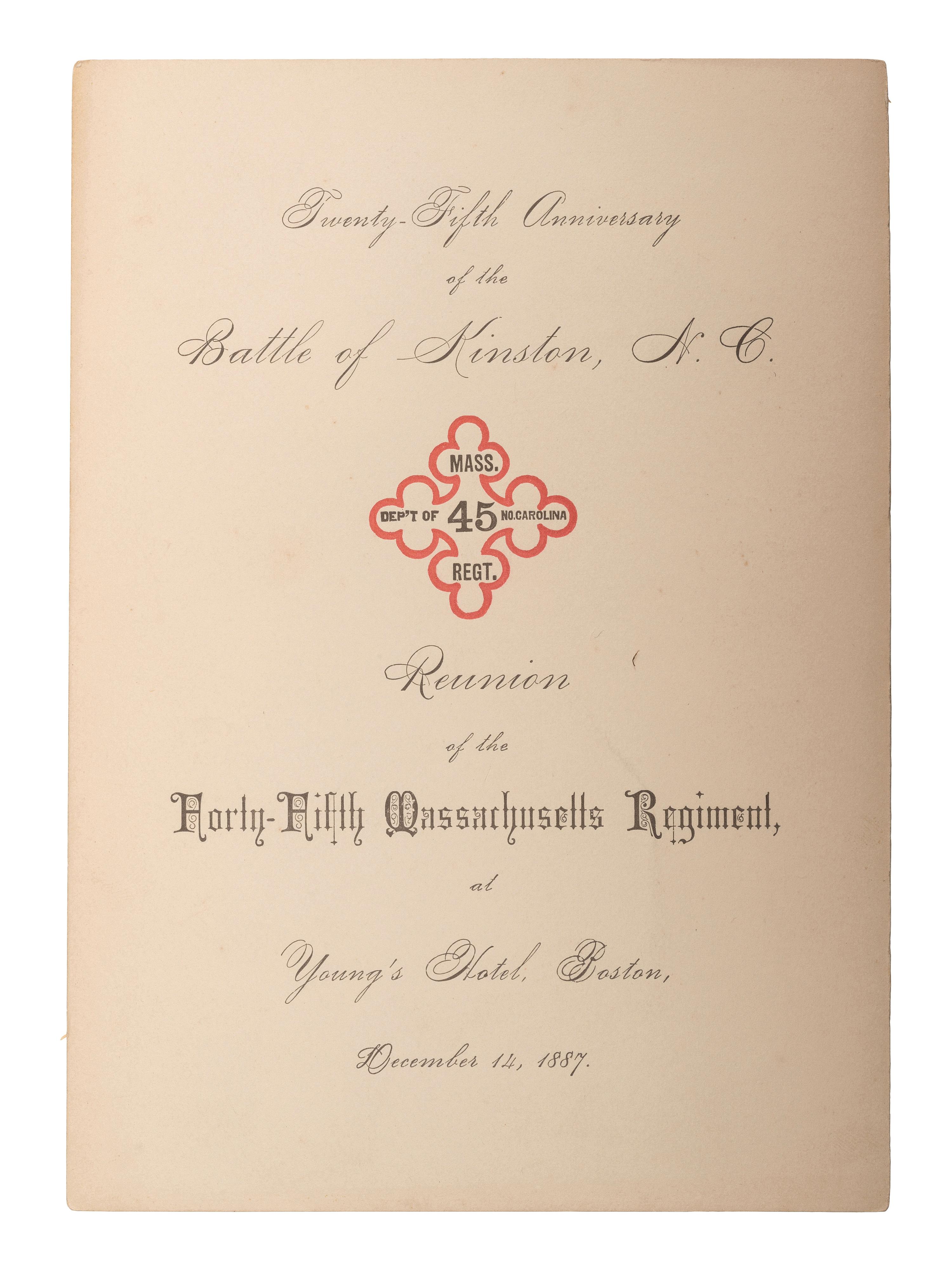 [CIVIL WAR - MASSACHUSETTS]. A group of regimental histories and adjutant general reports, comprising: