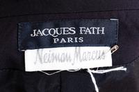 A Jacques Fath Black Tuxedo Halter Gown Ensemble, No size.